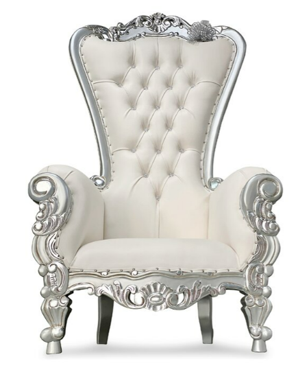 White and Silver Throne Chairs